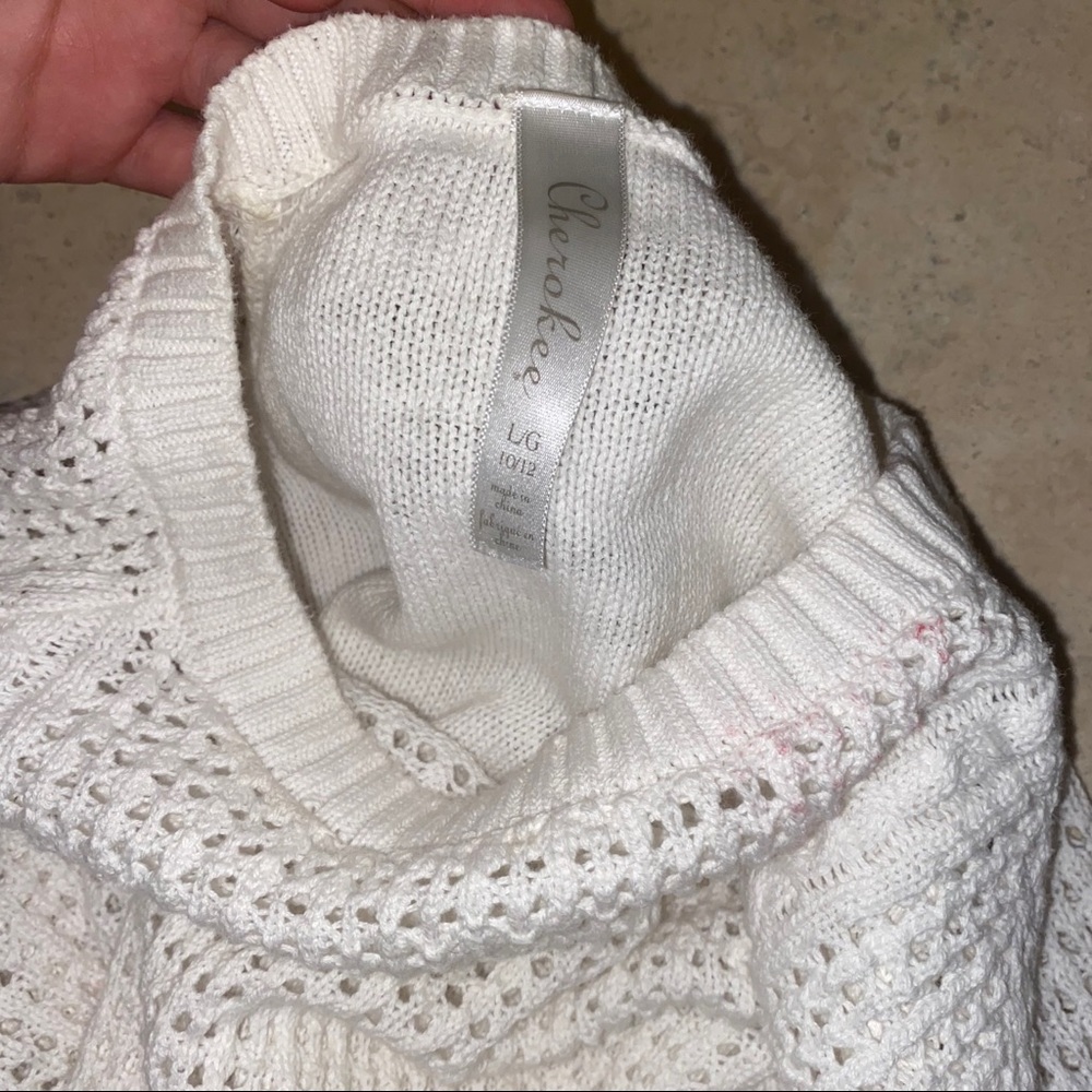 Cherokee White Net Long-Sleeve Shirt - Picture 5 of 5